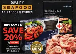 Checkers Cape Point Frozen Prawns Products x 2 offer