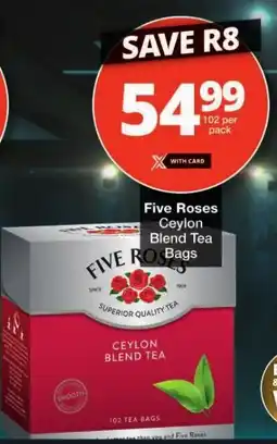Checkers Five Roses Ceylon Blend Tea Bags offer