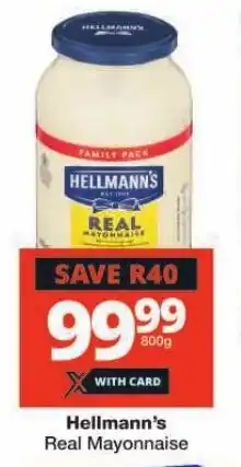 Checkers Hellmann's Real Mayonnaise offer