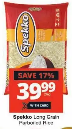 Checkers Spekko Long Grain Parboiled Rice offer