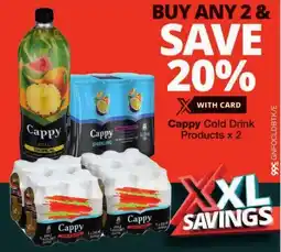 Checkers Cappy Cold Drink Products x 2 offer