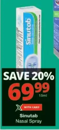 Checkers Sinutab Nasal Spray offer