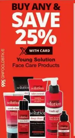 Checkers Young Solution Face Care Products offer