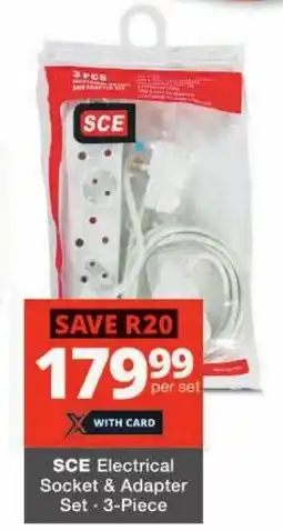 Checkers SCE Electrical Socket & Adapter Set 3-Piece offer