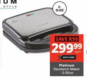 Checkers Platinum Sandwich Maker 2-Slice offer