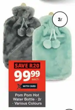Checkers Pom Pom Hot Water Bottle 2L offer
