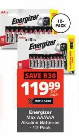 Energizer Max AA/AAA Alkaline Batteries