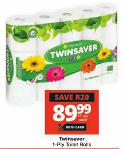 Checkers Twinsaver 1-Ply Toilet Rolls offer