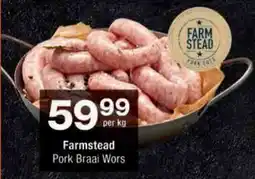 Checkers Farmstead Pork Braai Wors offer