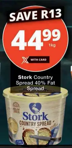 Checkers Stork Country Spread 40% Fat Spread offer