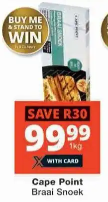 Checkers Cape Point Braai Snoek offer