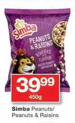Checkers Simba Peanuts/ Peanuts & Raisins offer