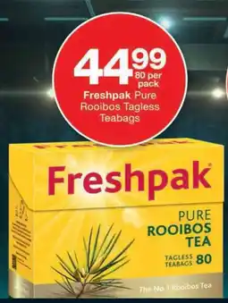 Checkers Freshpak Pure Rooibos Tagless Teabags offer