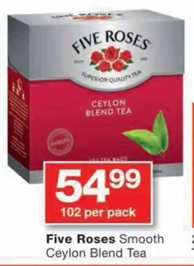 Checkers Five Roses Smooth Ceylon Blend Tea offer