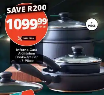 Checkers Inferna Cast Aluminium Cookware Set 7-Piece offer