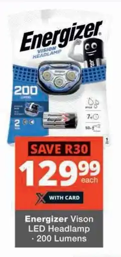 Checkers Energizer Vison LED Headlamp offer