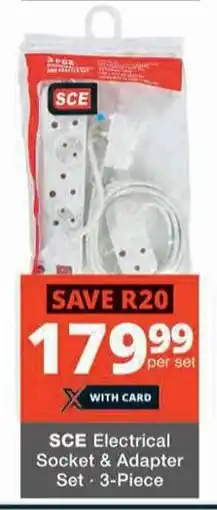 Checkers SCE Electrical Socket & Adapter Set 3-Piece offer
