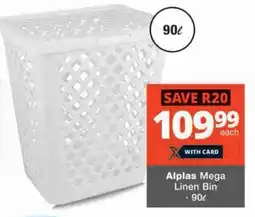 Checkers Alplas Mega Linen Bin 90L offer