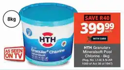 Checkers HTH Granular+ Mineralsoft Pool Chlorine 8kg offer