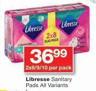 Checkers Libresse Sanitary Pads All Variants offer