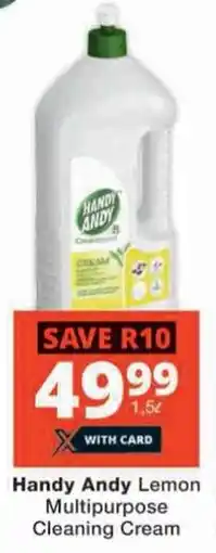 Checkers Handy Andy Lemon Multipurpose Cleaning Cream offer