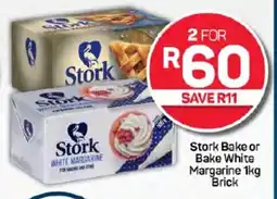 Pick n Pay Hypermarket Stork Bake or Bake White Margarine 1kg Brick offer
