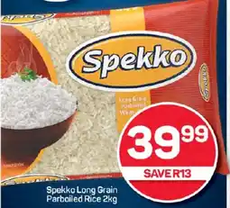 Pick n Pay Hypermarket Spekko Long Grain Parboiled Rice 2kg offer
