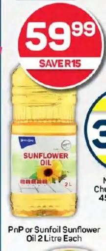 Pick n Pay Hypermarket PnP or Sunfoil Sunflower Oil 2 Litre Each offer