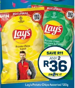 Pick n Pay Hypermarket Lay's Potato Chips Assorted 120g offer