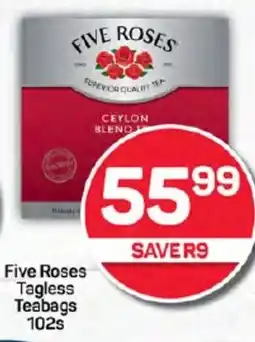 Pick n Pay Hypermarket Five Roses Tagless Teabags offer