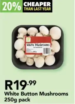 Shoprite White Button Mushrooms 250g pack offer