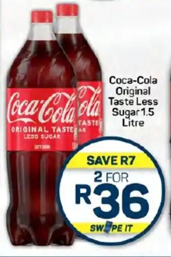 Pick n Pay Hypermarket Coca-Cola Original Taste Less Sugar 1.5 Litre offer