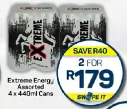 Extreme Energy Assorted 4 x 440ml Cans