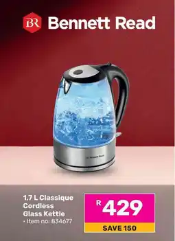 Game Bennett Read 1,7 L Classique Cordless Glass Kettle offer
