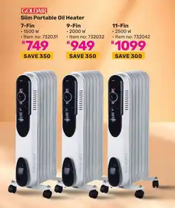 Game GOLDAIR Slim Portable Oil Heater 7-Fin offer