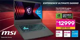 Game Thin 15 CORE i5 Laptop offer