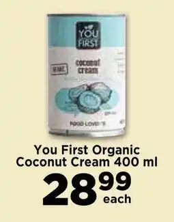 Food Lover's Market You First Organic Coconut Cream 400ml offer
