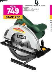 Game Ryobi 1250W Circular Saw HCS-1250 offer