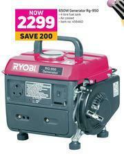 Game Ryobi 650W Generator RG-950 offer