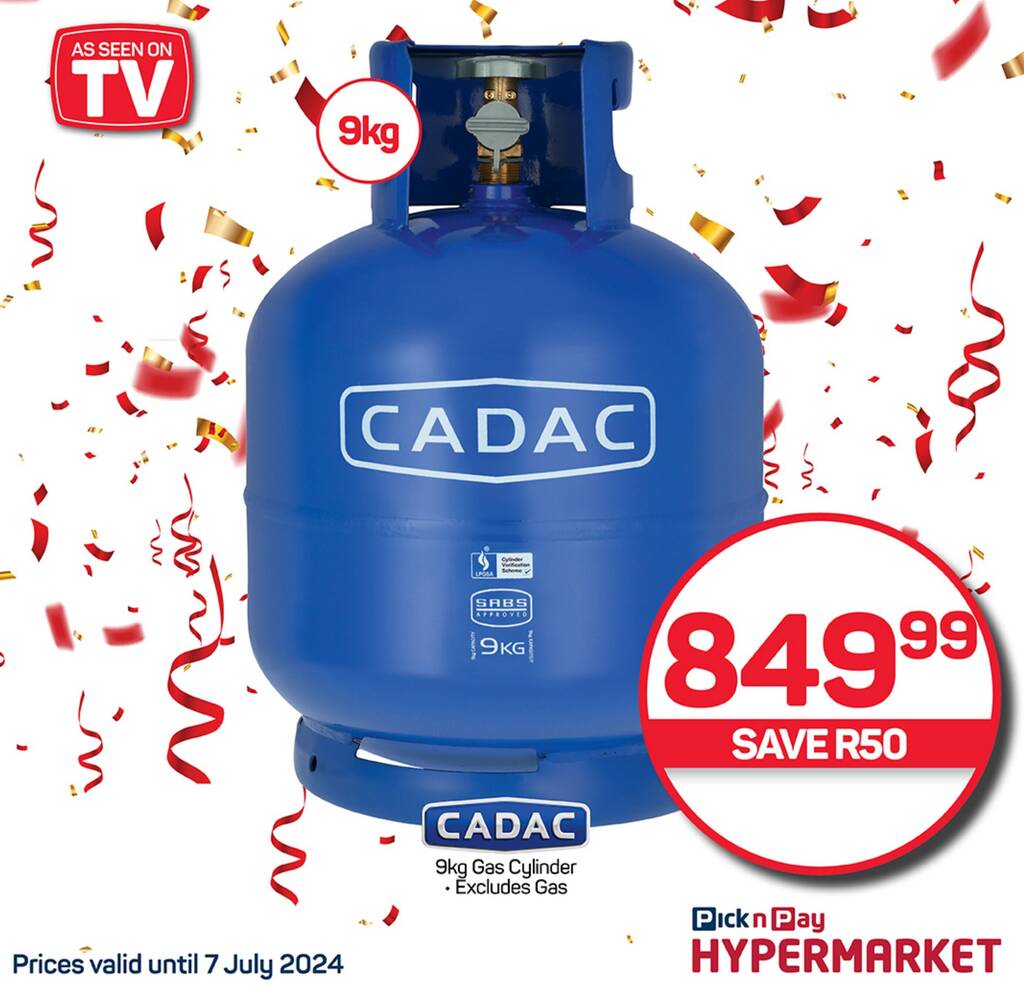 CADAC 9kg Gas Cylinder offer at Pick n Pay Liquor