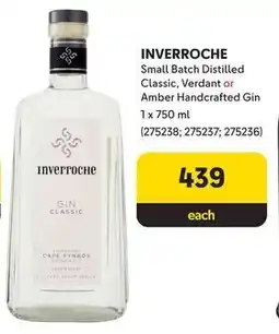 Makro INVERROCHE Small Batch Distilled Classic, Verdant or Amber Handcrafted Gin 1 x 750ml offer
