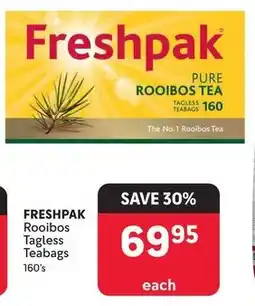 Makro FRESHPAK Rooibos Tagless Teabags 160's offer