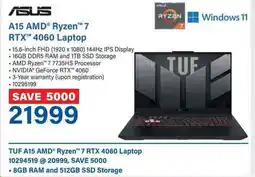 Incredible Connection ASUS A15 AMD Ryzen 7 RTX 4060 Laptop offer