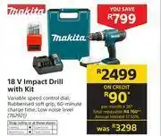 Builders Warehouse Makita 18V Impact Drill With Kit offer