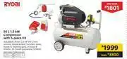 Builders Warehouse Ryobi 50L 1.5 kW Compressor With 5 Piece Kit AC2055K offer
