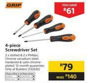 Builders Warehouse Grip 4 Piece Screwdriver Set offer