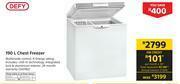 Builders Warehouse Defy 190L Chest Freezer offer