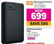Game WD 1TB Elements Hard Drive offer