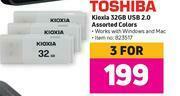Game Toshiba Kioxia 32GB USB 2.0-For 3 offer