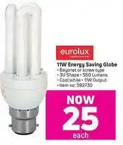 Game Eurolux 11W Energy Saving Globe offer